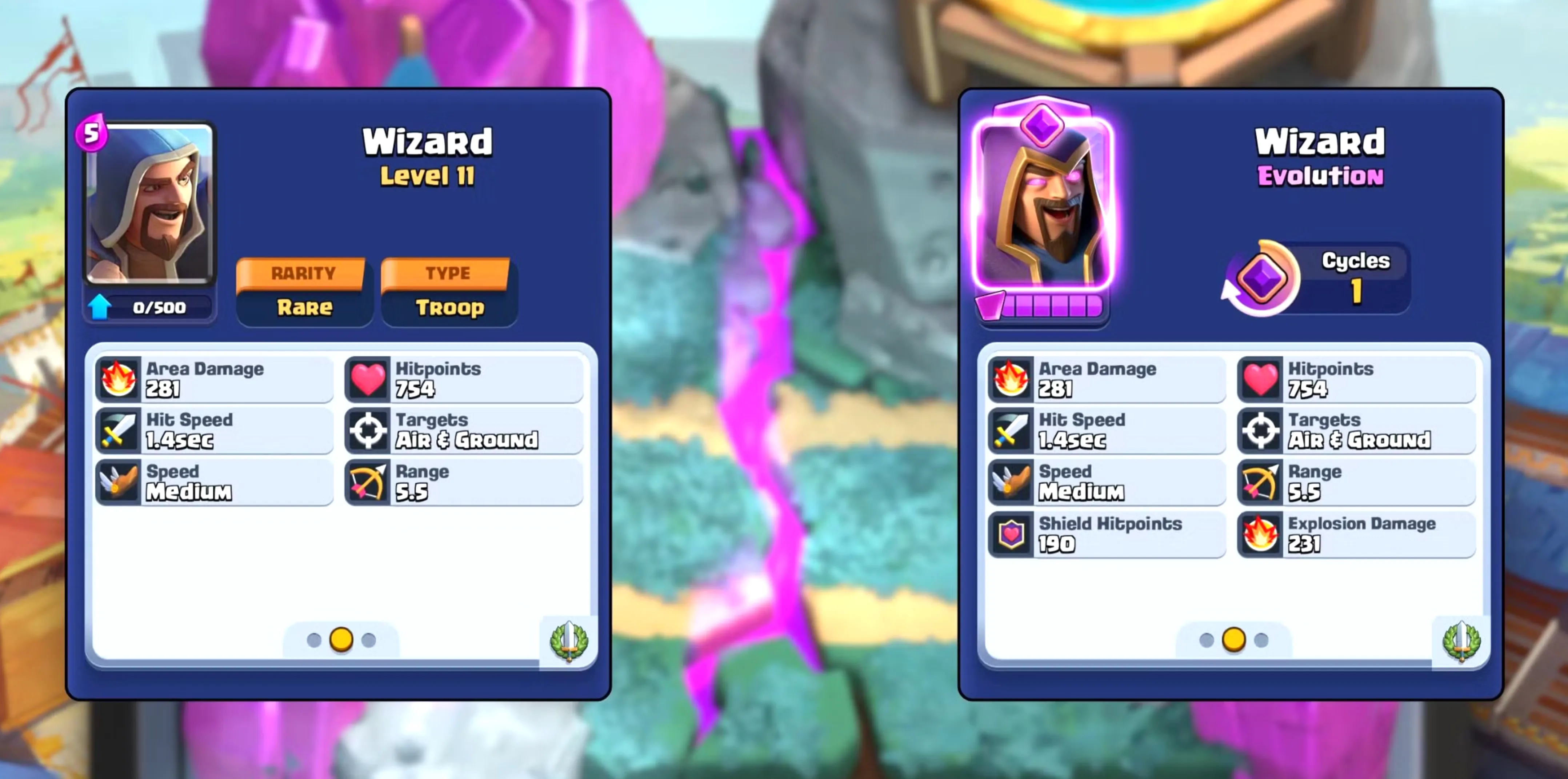 wizard card clash royale